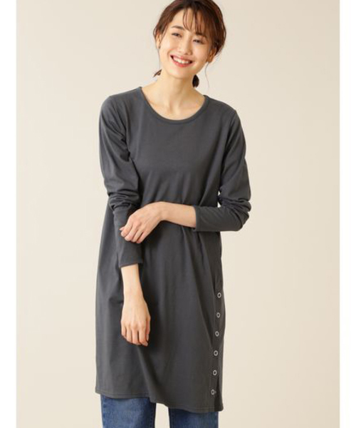 NATURAL BEAUTY BASIC（ナチュラルビューティーベーシック）の「レイヤードチュニック（Tシャツ/カットソー・レディース・ブラウン/オフホワイト/グレー系その他・MEDIUM）」の13枚目の写真