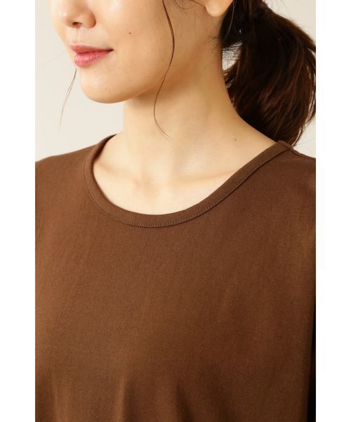 NATURAL BEAUTY BASIC（ナチュラルビューティーベーシック）の「レイヤードチュニック（Tシャツ/カットソー・レディース・ブラウン/オフホワイト/グレー系その他・MEDIUM）」の21枚目の写真