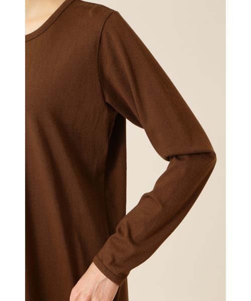 NATURAL BEAUTY BASIC（ナチュラルビューティーベーシック）の「レイヤードチュニック（Tシャツ/カットソー・レディース・ブラウン/オフホワイト/グレー系その他・MEDIUM）」の22枚目の写真