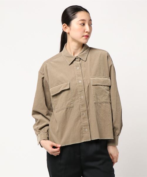 journal standard L'essage（ジャーナルスタンダードレサージュ）の「コーデュロイワイドシャツ（シャツ/ブラウス・レディース・ブラウン/ベージュ/タン・FREE）」の7枚目の写真