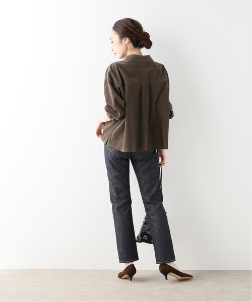 journal standard L'essage（ジャーナルスタンダードレサージュ）の「コーデュロイワイドシャツ（シャツ/ブラウス・レディース・ブラウン/ベージュ/タン・FREE）」の10枚目の写真