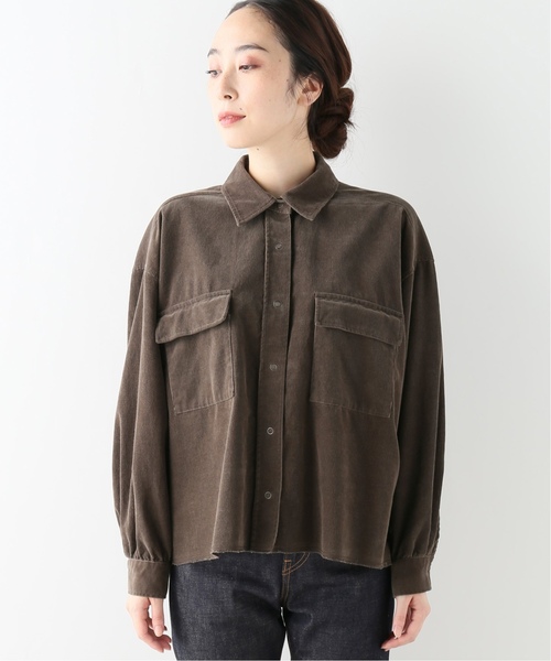journal standard L'essage（ジャーナルスタンダードレサージュ）の「コーデュロイワイドシャツ（シャツ/ブラウス・レディース・ブラウン/ベージュ/タン・FREE）」の15枚目の写真