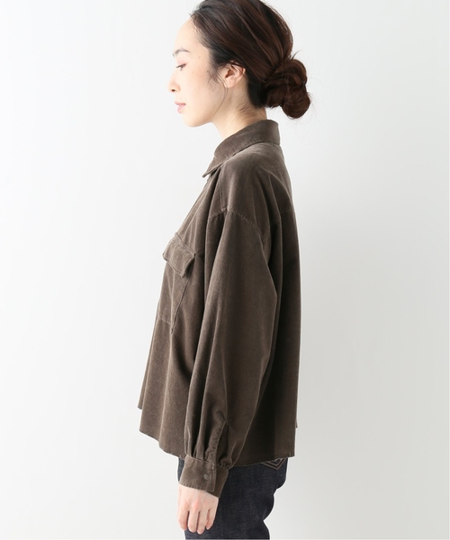journal standard L'essage（ジャーナルスタンダードレサージュ）の「コーデュロイワイドシャツ（シャツ/ブラウス・レディース・ブラウン/ベージュ/タン・FREE）」の16枚目の写真