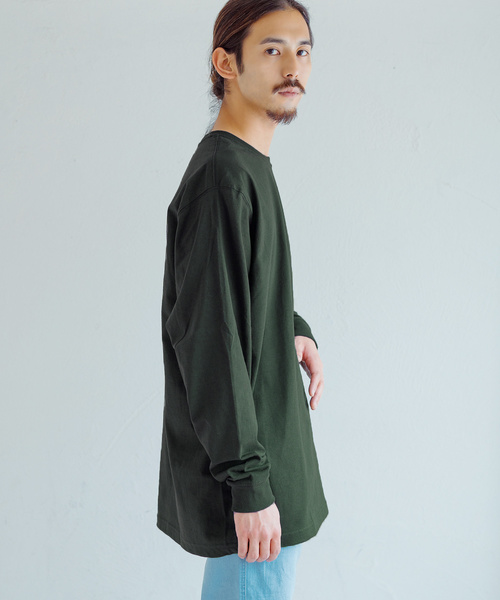 Carhartt（カーハート）の「【CARHARTT/カーハート】Workwear Pocket Long Sleeve T-Shirt / ポケット付きロンT（Tシャツ/カットソー・メンズ・ブラック/ダークグリーン/ダークブラウン/ネイビー/グレー/オリーブ/バーガンディー/ヘザーチャコール/グレイッシュブルー/ブルー・M/L/XL）」の21枚目の写真