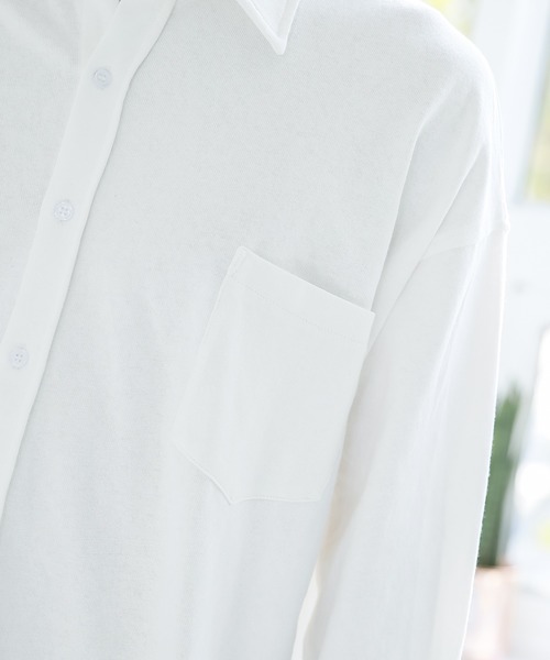 Niell（ニール）の「スーパービッグシルエット レギュラーカラ－ カットシャツ（シャツ/ブラウス・メンズ・チャコール/ホワイト/ブラック/アイボリー・FREE）」の11枚目の写真
