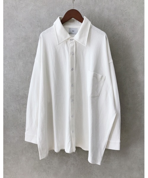 Niell（ニール）の「スーパービッグシルエット レギュラーカラ－ カットシャツ（シャツ/ブラウス・メンズ・チャコール/ホワイト/ブラック/アイボリー・FREE）」の21枚目の写真