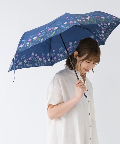 カラフル フラワー刺繍 晴雨兼用 折りたたみ日傘 折りたたみ傘 Because ビコーズ のファッション通販 Zozotown
