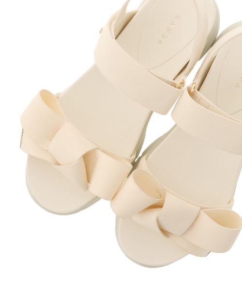 RANDA（ランダ）の「厚底フラットソールスポーティーサンダル（サンダル・レディース・ホワイト/ブラック/グリーン/カーキ・LL/S/M/L）」の6枚目の写真