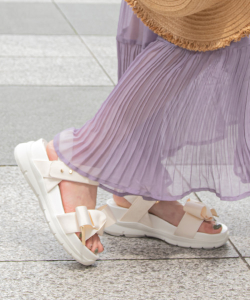 RANDA（ランダ）の「厚底フラットソールスポーティーサンダル（サンダル・レディース・ホワイト/ブラック/グリーン/カーキ・LL/S/M/L）」の15枚目の写真