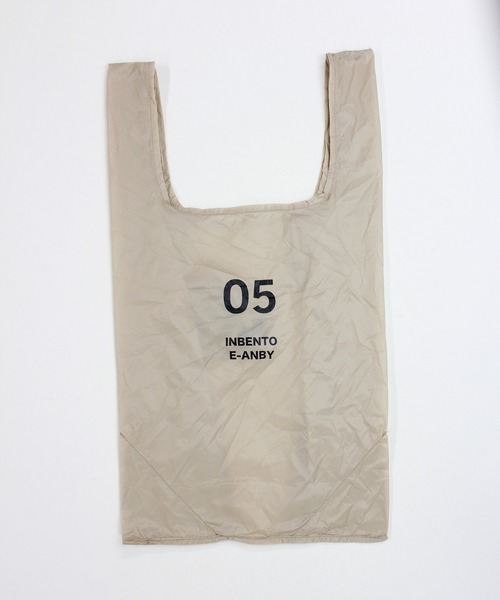 HIGHTIDE(ハイタイド)の「romo ロモ CONVENI BAG INBENTO S コンビニバッグ インベント S(エコバッグ/サブバッグ・メンズ・ネイビー/グレー/カーキ/ブラック×ベージュ/ライトベージュ・FREE)」の7枚目の写真