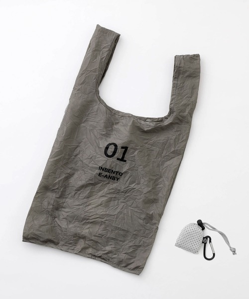 HIGHTIDE(ハイタイド)の「romo ロモ CONVENI BAG INBENTO S コンビニバッグ インベント S(エコバッグ/サブバッグ・メンズ・ネイビー/グレー/カーキ/ブラック×ベージュ/ライトベージュ・FREE)」の14枚目の写真