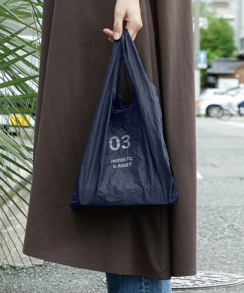 HIGHTIDE(ハイタイド)の「romo ロモ CONVENI BAG INBENTO S コンビニバッグ インベント S(エコバッグ/サブバッグ・メンズ・ネイビー/グレー/カーキ/ブラック×ベージュ/ライトベージュ・FREE)」の20枚目の写真