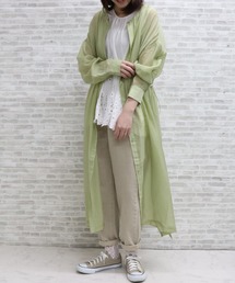 ap retro | バンドカラーシアロングシャツワンピース【ZOZO限定アイテム】(シャツワンピース)