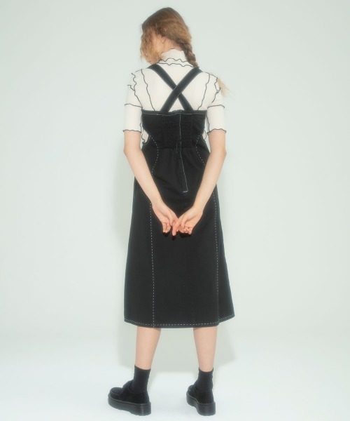 Candy Stripper（キャンディストリッパー）の「THICK STITCH TIGHT ドレス（ドレス・レディース・ブラック/ベージュ/インディゴブルー・1/2）」の8枚目の写真