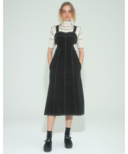 Candy Stripper（キャンディストリッパー）の「THICK STITCH TIGHT ドレス（ドレス・レディース・ブラック/ベージュ/インディゴブルー・1/2）」の18枚目の写真