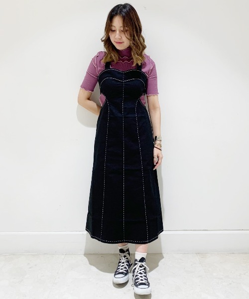 Candy Stripper（キャンディストリッパー）の「THICK STITCH TIGHT ドレス（ドレス・レディース・ブラック/ベージュ/インディゴブルー・1/2）」の21枚目の写真