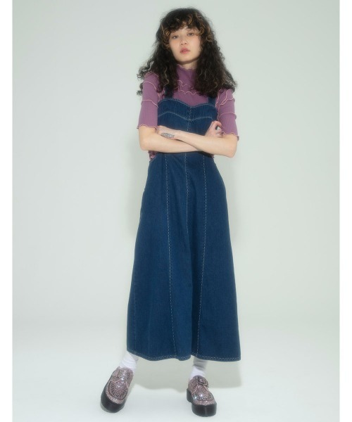 Candy Stripper（キャンディストリッパー）の「THICK STITCH TIGHT ドレス（ドレス・レディース・ブラック/ベージュ/インディゴブルー・1/2）」の20枚目の写真