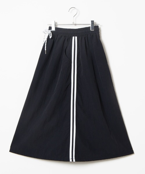 DING（ディング）の「DING/2ラインロングスカート（スカート・レディース・ブラック・FREE）」の2枚目の写真