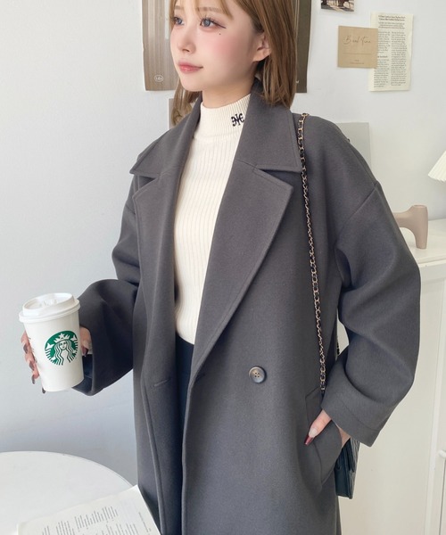 【再値下！美品】ATTACHMENT チェスターコート ライトブラウン moment+（モーメントプラス）の「【累計販売枚数8万枚突破