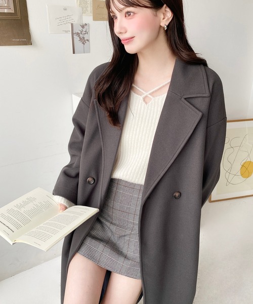 qualite ロングコート サイドスリット 新品ファッション - qualite ロングコート サイドスリット