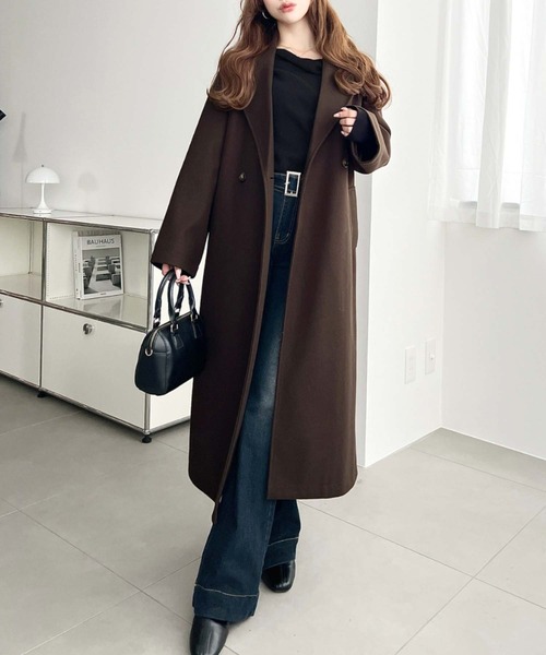 の*お様 クルニ　メルトンチェスターコート　サイドスリット　1 コート チェスターコート メルトンサイドスリットロングチェスター