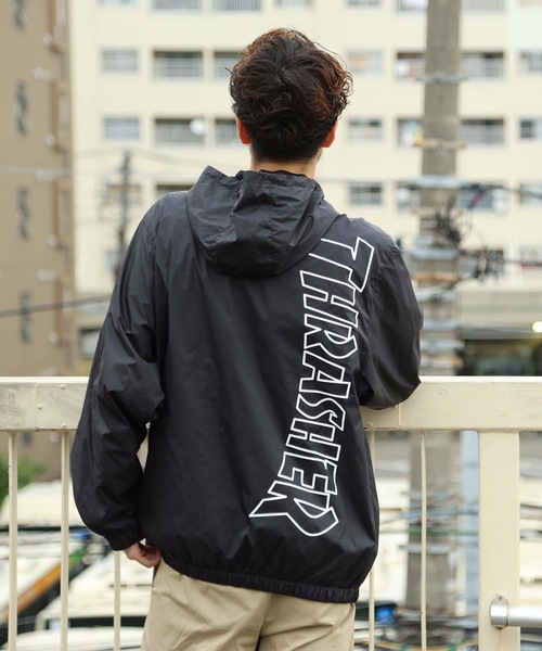 セール Starter アノラック スターター Nylon Anorak Pull Rifflepage Thrasher スラッシャー の ファッション Parka スラッシャー アノラック バックプリント その他アウター スターター ナイロン