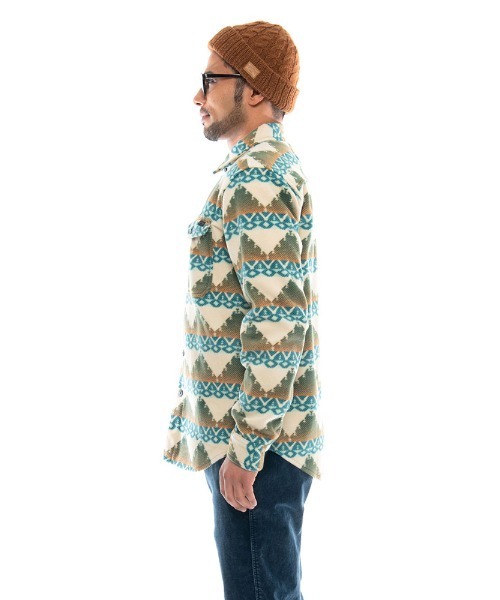 BILLABONG（ビラボン）の「BILLABONG メンズ 【A/DIV.】 FURNACE FLANNEL WAVE WASHED 長袖シャツ【2020年秋冬モデル】/ビラボン 長袖 シャツ チェック フリース（シャツ/ブラウス・メンズ・ブルー/アイボリー・SMALL/MEDIUM/LARGE）」の4枚目の写真