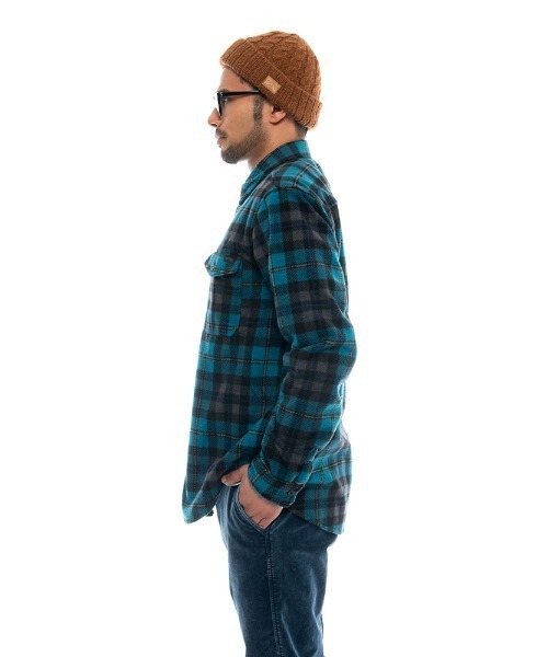 BILLABONG（ビラボン）の「BILLABONG メンズ 【A/DIV.】 FURNACE FLANNEL WAVE WASHED 長袖シャツ【2020年秋冬モデル】/ビラボン 長袖 シャツ チェック フリース（シャツ/ブラウス・メンズ・ブルー/アイボリー・SMALL/MEDIUM/LARGE）」の3枚目の写真