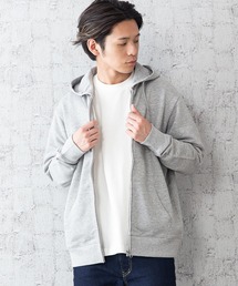 【BLUE STANDARD】オーガニック裏毛ジップパーカー　サスティナビリティの原料、染色、労働環境基準をクリア―した商品