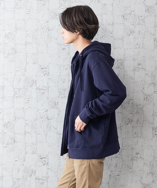 Blue Standard (ブルースタンダード)の「【BLUE STANDARD】オーガニック裏毛ジップパーカー サスティナビリティの原料、染色、労働環境基準をクリア―した商品(パーカー・メンズ・杢グレー/ブラック/ネイビー/ホワイト・MEDIUM/LARGE/X-LARGE)」の19枚目の写真
