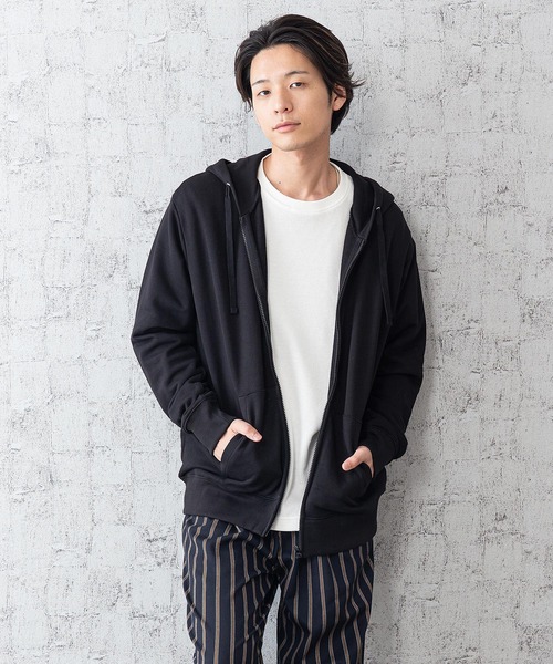 Blue Standard (ブルースタンダード)の「【BLUE STANDARD】オーガニック裏毛ジップパーカー サスティナビリティの原料、染色、労働環境基準をクリア―した商品(パーカー・メンズ・杢グレー/ブラック/ネイビー/ホワイト・MEDIUM/LARGE/X-LARGE)」の8枚目の写真