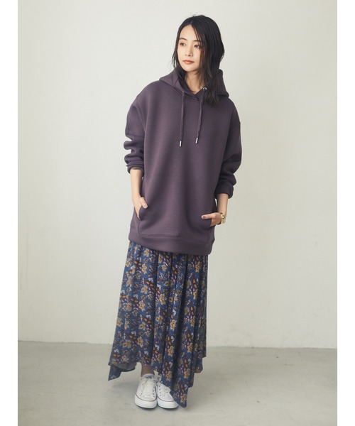 CRAFT STANDARD BOUTIQUE(クラフトスタンダードブティック)の「【2020AW】フード付きポンチプルオーバー〇*(パーカー・レディース・ブラウン/ネイビー/ベージュ・FREE)」の6枚目の写真