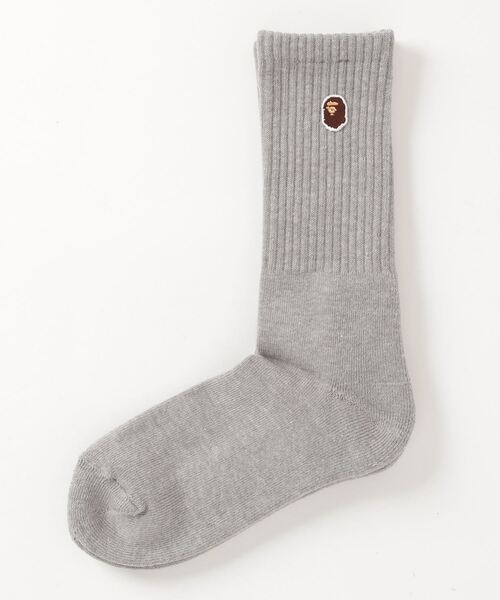 A BATHING APE（アベイシングエイプ）の「APE HEAD ONE POINT SOCKS M（ソックス/靴下・メンズ・ホワイト/グレー・SMALL/LARGE）」の5枚目の写真