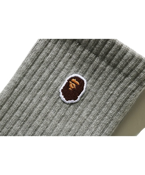A BATHING APE（アベイシングエイプ）の「APE HEAD ONE POINT SOCKS M（ソックス/靴下・メンズ・ホワイト/グレー・SMALL/LARGE）」の4枚目の写真