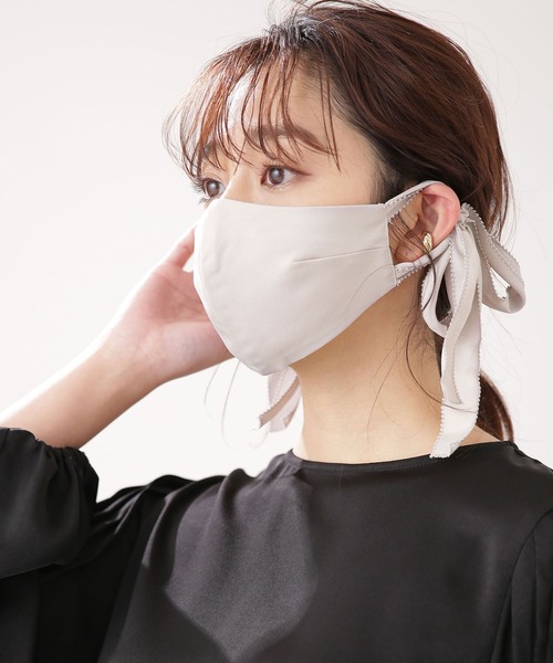 セール】troisiemechaco/別注マットサテンリボンマスク（マスク