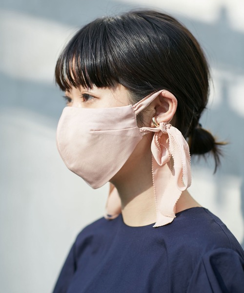 troisiemeCHACO（トロワズィエムチャコ）の「troisiemechaco/別注マットサテンリボンマスク（マスク・レディース・ベージュ/グレー/パープル系その他・FREE）」の16枚目の写真