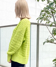 RIVE DROITE | 綿素材で肌に優しい　コットンヘリンボンニット（ウォッシャブル加工）(ニット/セーター)