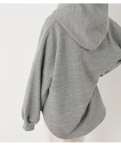 BLACK BY MOUSSY（ブラックバイマウジー）の「over size tent line hoodie（オーバーサイズテントラインフーディー）（パーカー・レディース・トップグレー/オフホワイト・FREE）」の2枚目の写真