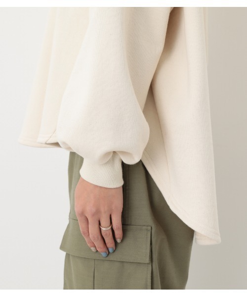 BLACK BY MOUSSY（ブラックバイマウジー）の「over size tent line hoodie（オーバーサイズテントラインフーディー）（パーカー・レディース・トップグレー/オフホワイト・FREE）」の13枚目の写真