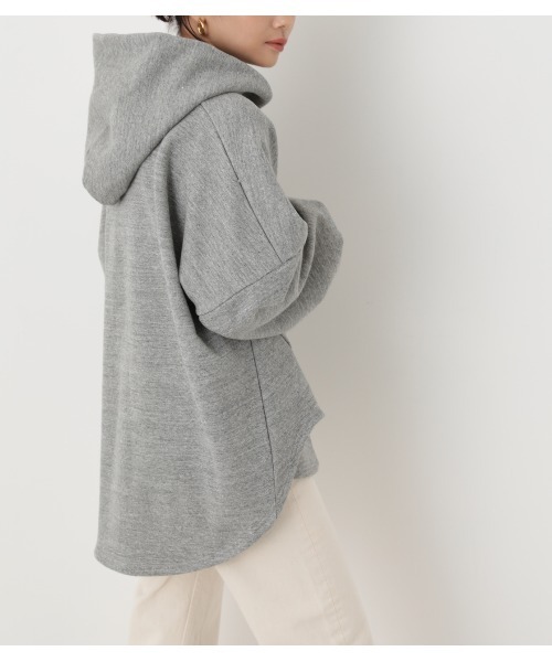 BLACK BY MOUSSY（ブラックバイマウジー）の「over size tent line hoodie（オーバーサイズテントラインフーディー）（パーカー・レディース・トップグレー/オフホワイト・FREE）」の15枚目の写真