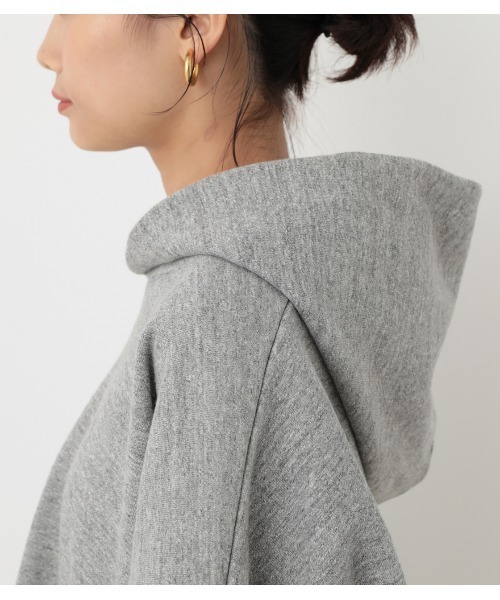 BLACK BY MOUSSY（ブラックバイマウジー）の「over size tent line hoodie（オーバーサイズテントラインフーディー）（パーカー・レディース・トップグレー/オフホワイト・FREE）」の8枚目の写真