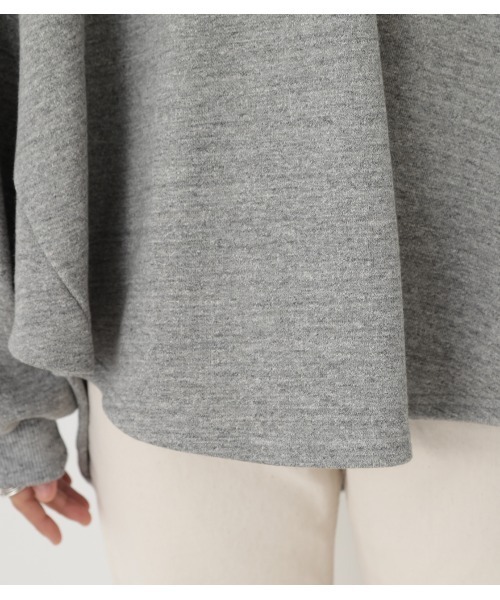 BLACK BY MOUSSY（ブラックバイマウジー）の「over size tent line hoodie（オーバーサイズテントラインフーディー）（パーカー・レディース・トップグレー/オフホワイト・FREE）」の5枚目の写真