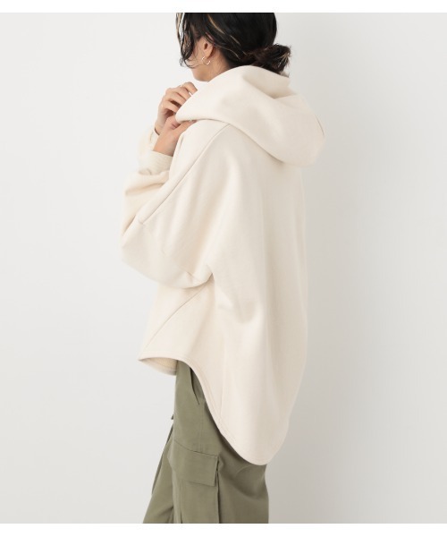 BLACK BY MOUSSY（ブラックバイマウジー）の「over size tent line hoodie（オーバーサイズテントラインフーディー）（パーカー・レディース・トップグレー/オフホワイト・FREE）」の12枚目の写真