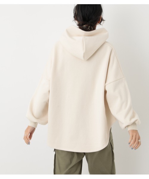 BLACK BY MOUSSY（ブラックバイマウジー）の「over size tent line hoodie（オーバーサイズテントラインフーディー）（パーカー・レディース・トップグレー/オフホワイト・FREE）」の10枚目の写真