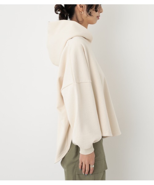 BLACK BY MOUSSY（ブラックバイマウジー）の「over size tent line hoodie（オーバーサイズテントラインフーディー）（パーカー・レディース・トップグレー/オフホワイト・FREE）」の20枚目の写真