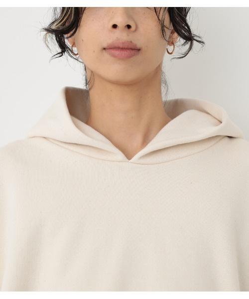 BLACK BY MOUSSY（ブラックバイマウジー）の「over size tent line hoodie（オーバーサイズテントラインフーディー）（パーカー・レディース・トップグレー/オフホワイト・FREE）」の3枚目の写真