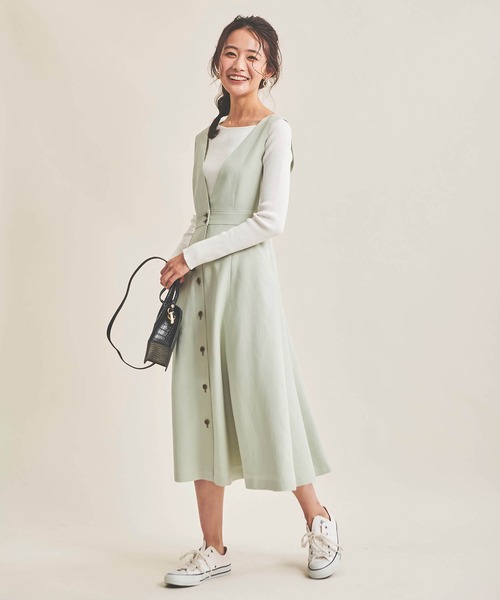 The Virgnia（ザ ヴァージニア）の「コンパクトヤーンボートネックニット（ニット/セーター・レディース・その他/ラベンダー/ネイビー/ライトグリーン/オフホワイト/ホワイト×ブラック・FREE）」の19枚目の写真