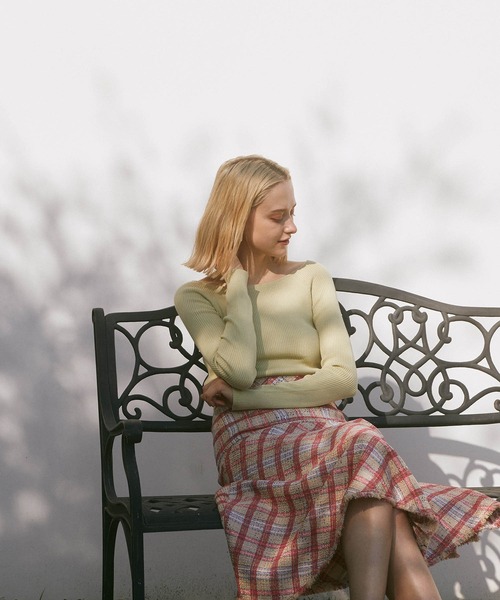 The Virgnia（ザ ヴァージニア）の「コンパクトヤーンボートネックニット（ニット/セーター・レディース・その他/ラベンダー/ネイビー/ライトグリーン/オフホワイト/ホワイト×ブラック・FREE）」の22枚目の写真