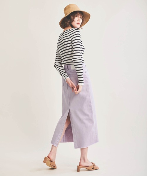 The Virgnia（ザ ヴァージニア）の「コンパクトヤーンボートネックニット（ニット/セーター・レディース・その他/ラベンダー/ネイビー/ライトグリーン/オフホワイト/ホワイト×ブラック・FREE）」の15枚目の写真