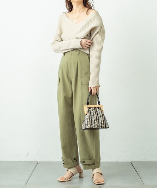 mystic(ミスティック)の「ウッドがま口BAG(ショルダーバッグ・レディース・ブラック/ベージュ・FREE)」の7枚目の写真